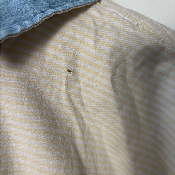 Victoria Jones Cottagecore Striped Shirt with Blue Collar - Picture 3 of 6